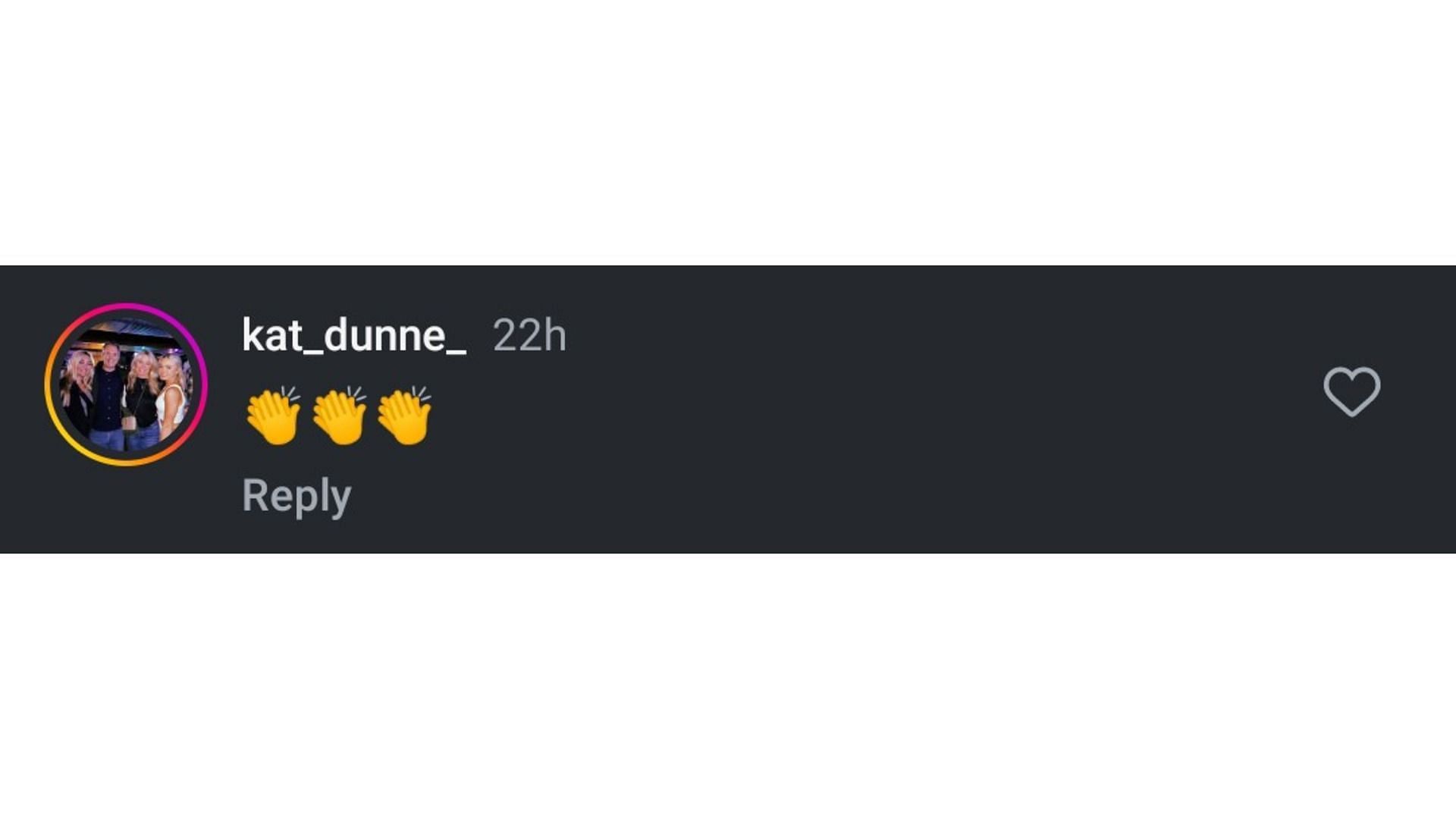Dunne's mother's comment for Chiles' message (Image via: Sports Illustrated Swimsuit Instagram handle)